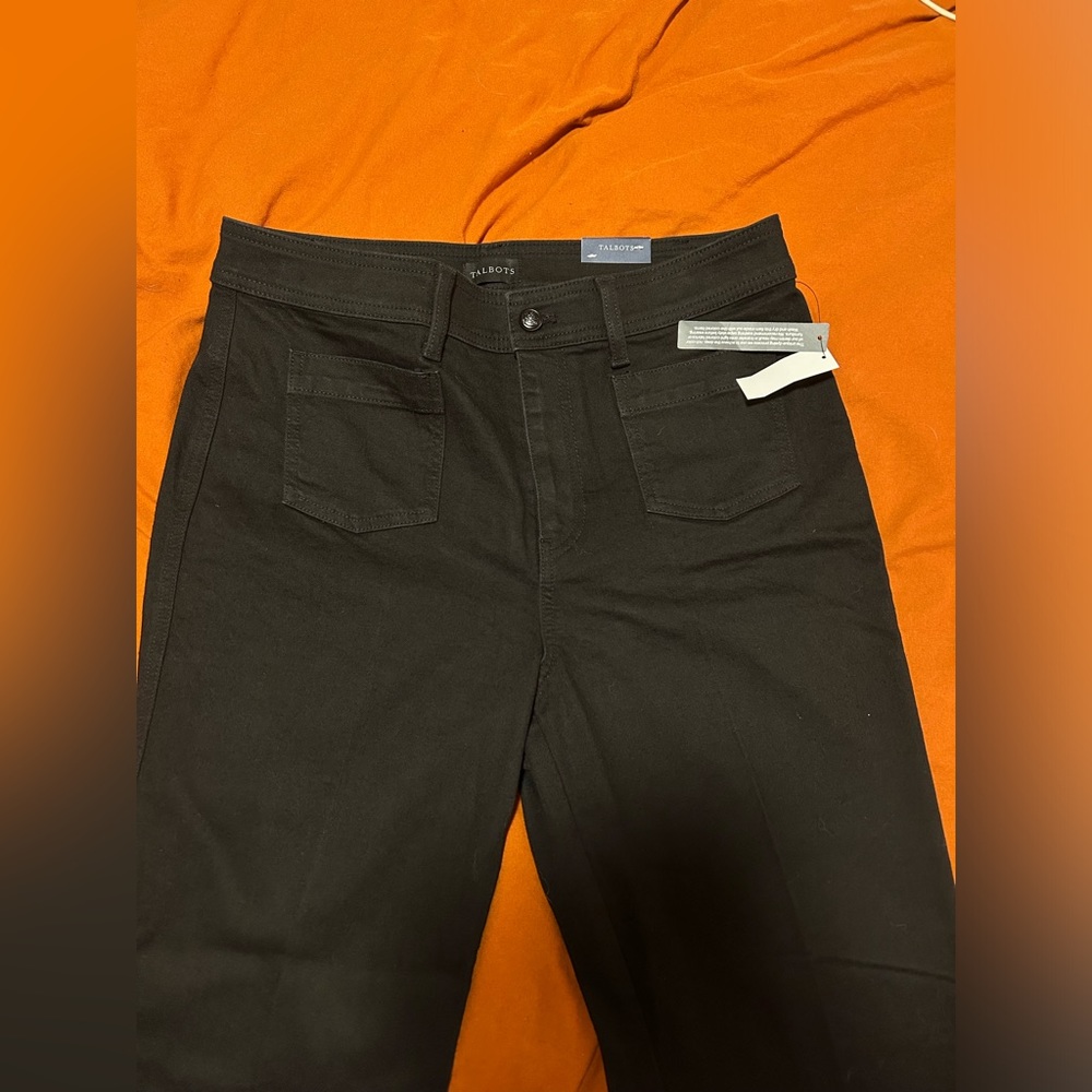 Talbots black high waisted flare jeans BRAND NEW W/ TAGS